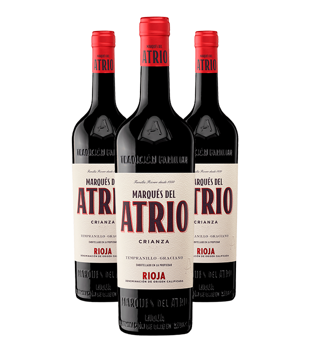 Marqués del Atrio Crianza - Estuche de cartón 3 botellas de 75cl